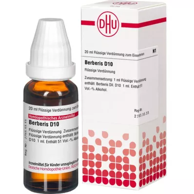 BERBERIS D 10 razredčitev, 20 ml