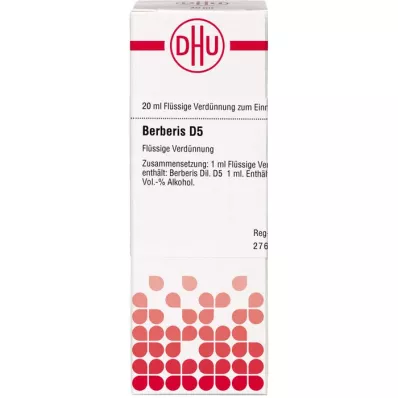 BERBERIS D 5 Razredčitev, 20 ml BERBERIS D 5 Razredčitev, 20 ml
