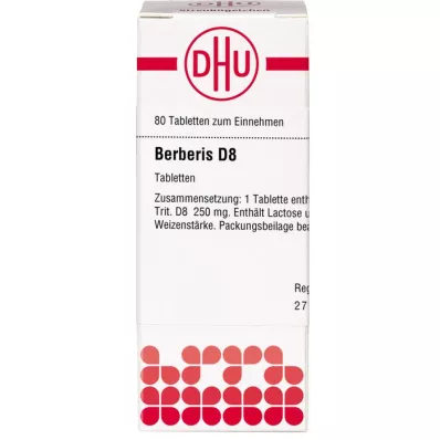 BERBERIS D 8 tablet, 80 kos BERBERIS D 8 tablet, 80 kos