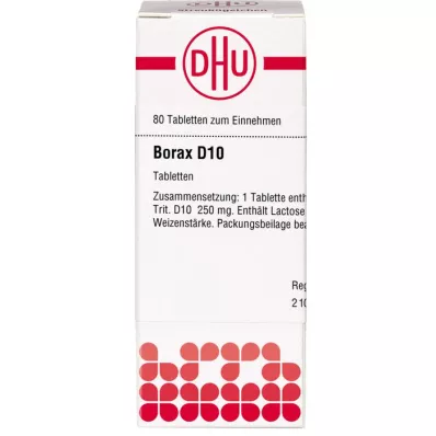 BORAX D 10 tablet, 80 kos