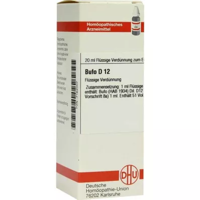 BUFO D 12 Razredčitev, 20 ml
