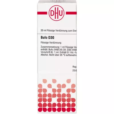 BUFO D 30 Razredčitev, 20 ml BUFO D 30 Razredčitev, 20 ml
