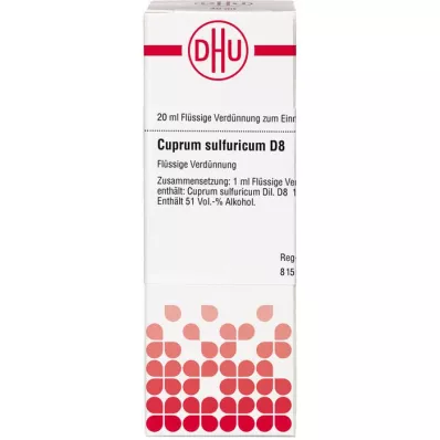 CUPRUM SULFURICUM D 8 Razredčitev, 20 ml