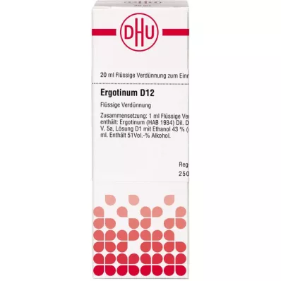 ERGOTINUM D 12 Razredčitev, 20 ml ERGOTINUM D 12 Razredčitev, 20 ml
