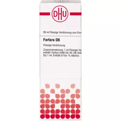 FARFARA D 6 Razredčitev, 20 ml FARFARA D 6 Razredčitev, 20 ml