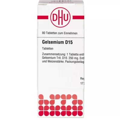 GELSEMIUM D 15 tablet, 80 kos