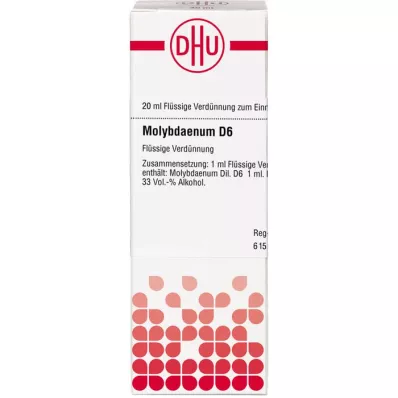 MOLYBDAENUM D 6 Razredčitev, 20 ml MOLYBDAENUM D 6 Razredčitev, 20 ml