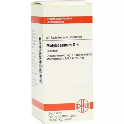 MOLYBDAENUM D 6 tablet, 80 kos