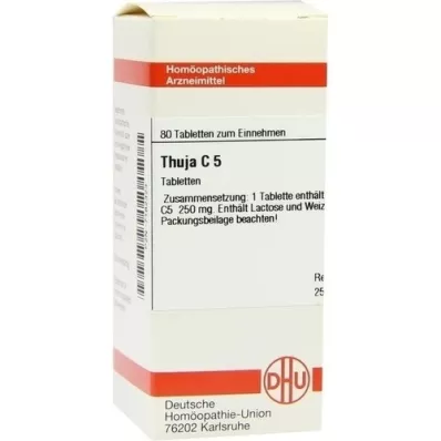 THUJA C 5 tablet, 80 kos THUJA C 5 tablet, 80 kos