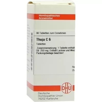 THUJA C 6 tablet, 80 kos THUJA C 6 tablet, 80 kos