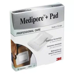 MEDIPORE+Blazinica 3M 5x7,2cm 3562NP gips, 5 kos