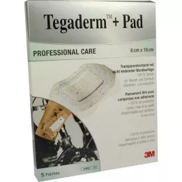 TEGADERM 3M Plus Pad 6x10 cm že pripravljen konektor 3584NP, 5 kosov