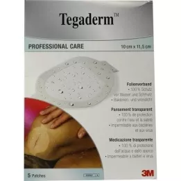 TEGADERM 3M film 10x11,5 cm oval 1630NP, 5 kos