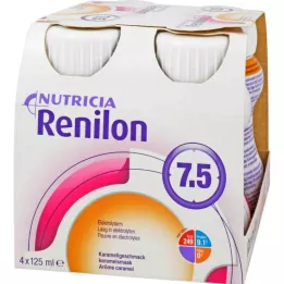 RENILON 7,5 Tekočina z okusom karamele, 4X125 ml