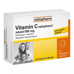 VITAMIN C-RATIOPHARM retard 500 mg kapsule, 30 kos