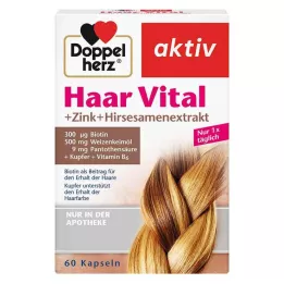 DOPPELHERZ Hair Vital+cink+proso ekstrakt kapsule, 60 kos