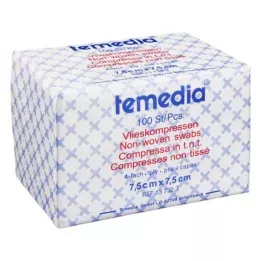 VLIESKOMPRESSEN 7,5x7,5 cm nesterilno 4-slojno, 100 kos