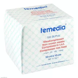VLIESKOMPRESSEN 10x10 cm nesterilni 4-slojni, 100 kos