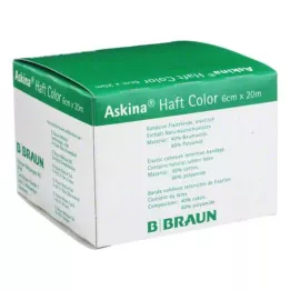 ASKINA Lepilni povoj barve 6 cmx20 m rumen, 1 kos