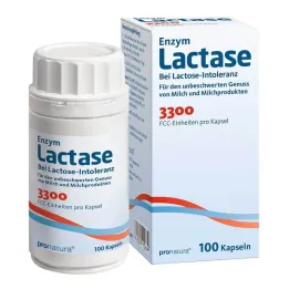 Laktaza 3300 FCC 200 mg kapsule, 100 kosov