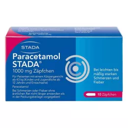 PARACETAMOL STADA 1000 mg svečke, 10 kos