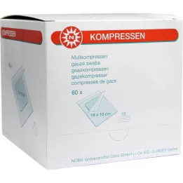 MULLKOMPRESSEN 10x10 cm sterilni 12-potni, 60 kos