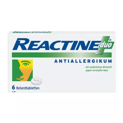 REACTINE duo tablete s podaljšanim sproščanjem, 6 kos REACTINE duo tablete s podaljšanim sproščanjem, 6 kos