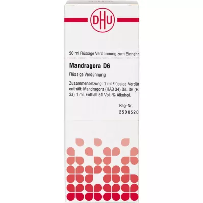 MANDRAGORA D 6 Razredčitev, 50 ml