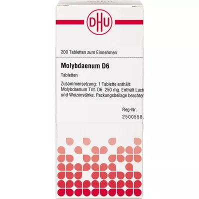 MOLYBDAENUM D 6 tablet, 200 kos