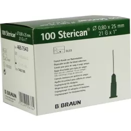 STERICAN Kanile 21 Gx1 0,8x25 mm, 100 kos