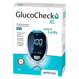 GLUCOCHECK XL Set merilnika glukoze v krvi mg/dl, 1 kos