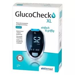 GLUCOCHECK XL Set merilnika glukoze v krvi mmol/l, 1 kos