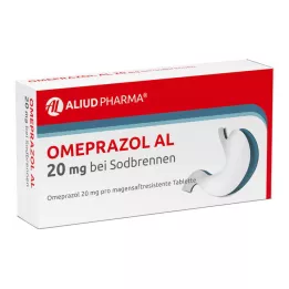 OMEPRAZOL AL 20 mg b.Sodbr.želodčne kisline tablete, 7 kom