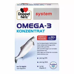 DOPPELHERZ Omega-3 koncentrat sistem kapsul, 120 kos