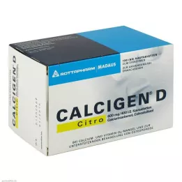 CALCIGEN D Citro 600 mg/400 I.E. žvečljive tablete, 120 kos