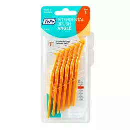 TEPE Medzobna ščetka Angle 0,45mm ISO 1 oranžna, 6 kos