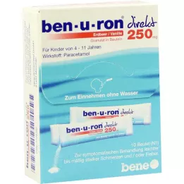 BEN-U-RON direkt 250 mg zrnca jagoda/vanilija, 10 kos
