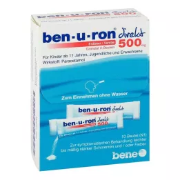 BEN-U-RON direkt 500 mg zrnca jagoda/vanilija, 10 kos