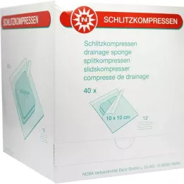 SCHLITZKOMPRESSEN 10x10 cm sterilni 12-kratni, 40X2 kos