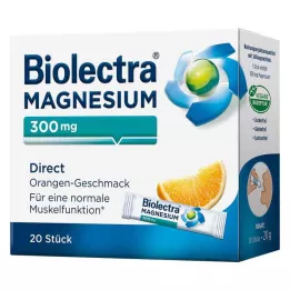 BIOLECTRA Magnezij 300 mg Direct Orange Sticks, 20 kos