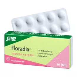 FLORADIX Železo 100 mg forte filmsko obložene tablete, 20 kom