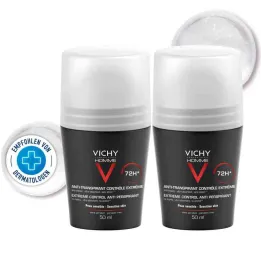 Vichy Homme deodorant proti potenju Roll on 72h Dp (2x50 ml)