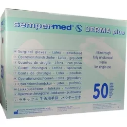 SEMPERMED Derma Plus OP-Handsch.ster.gep.Gr.7.5 ws, 50X2 kos