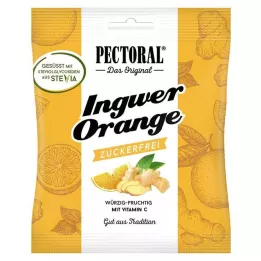 PECTORAL Bonboni z ingverjem in pomarančo brez sladkorja, 60 g