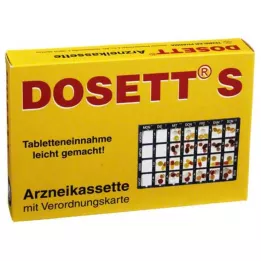DOSETT S Kaseta za zdravila modra, 1 kos