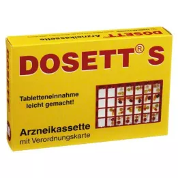 DOSETT S Kaseta za zdravila rdeča, 1 kos