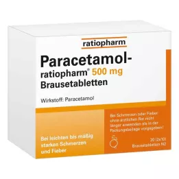 PARACETAMOL-ratiopharm 500 mg šumeče tablete, 20 kos
