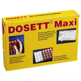DOSETT Maxi kaseta za zdravila rdeča, 1 kos