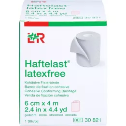 HAFTELAST Fiksni povoj, koheziven, brez lateksa, 6 cm x 4 m, krem, 1 kos