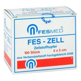 ZELLSTOFFTUPFER FES ZELL 4x5 cm visoko beljeno, 100 kosov